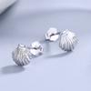 S925 Sterling Silver Earrings Shell Diamond Stud Earrings All-Match Anti-Allergy Ladies' Earrings