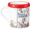 Sanrio "Kitty hemma" Hello Kitty Mugg, cirka 12 x 9 cm, vit, karaktärsdukning, Hello Kitty-produkter, födelsedagspresent, san4568