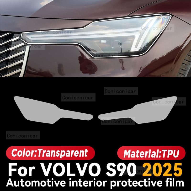 For VOLVO S90 2025 Car Interior Center Console Instrument Dashboard Protective Cover Film Anti-scratch Sticker