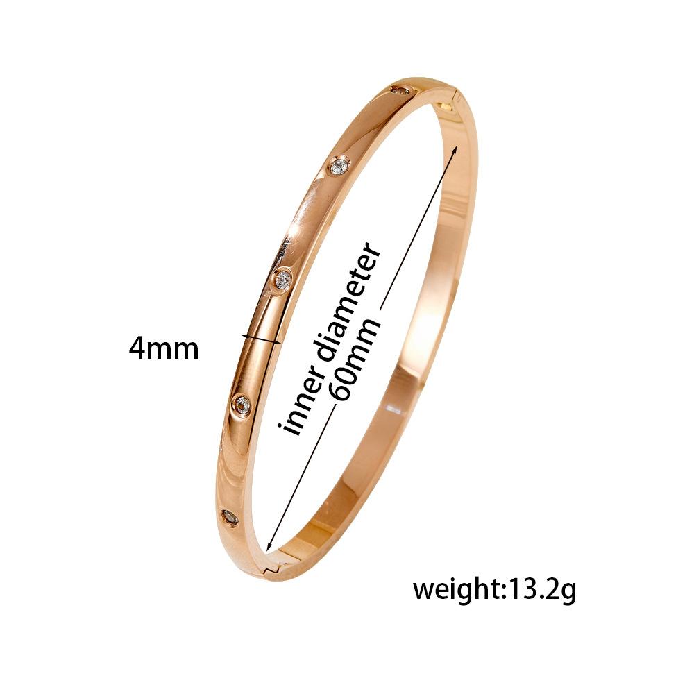 2026 Personalized Diamond-encrusted Diamond Bracelet, Simple European and American Ins Style High-end Niche Fashion Jewelry