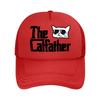 Letter Cat Fun Print Baseball Cap Stylish Versatile Outdoor Hat Trendy  Mesh Baseball Cap