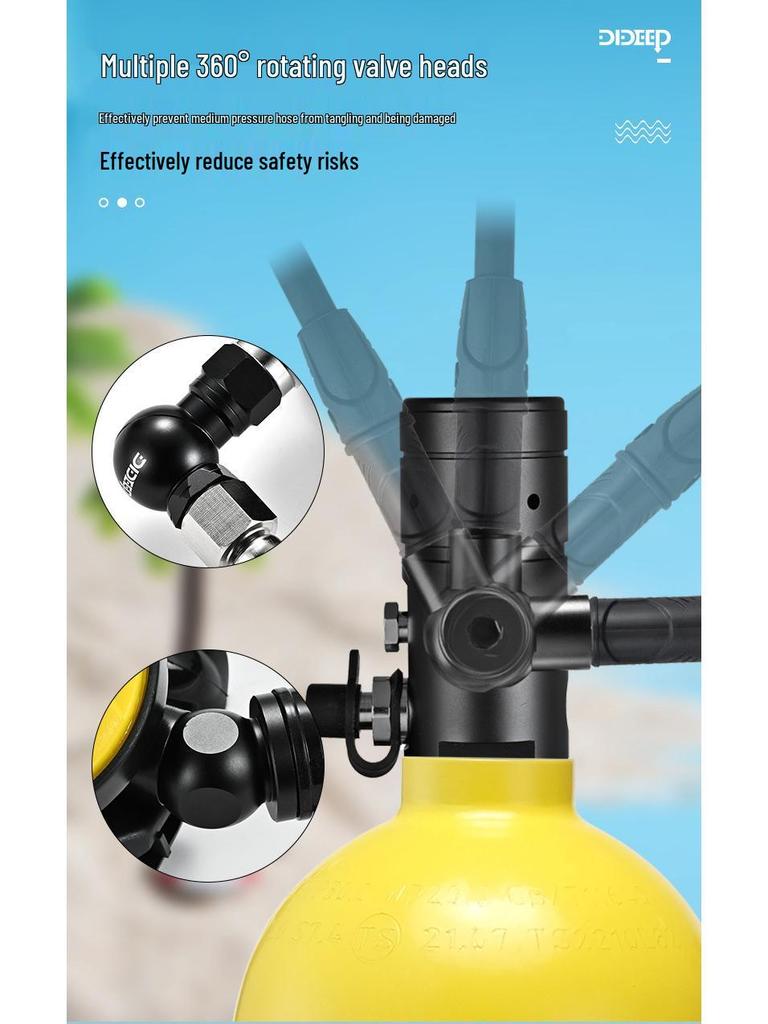 DIDEEP X5000Plus 2L Scuba Snorkeling Gear Oxygen Tank