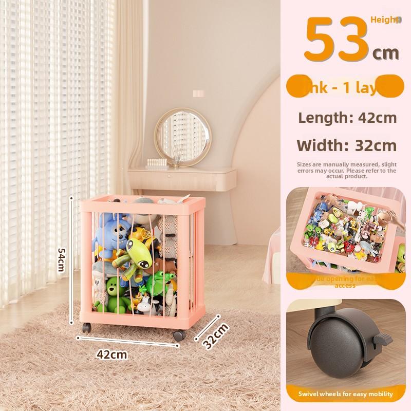 

Elastic Plush Toy Storage Box Doll Storage Bucket Net Pocket Organizer for Children s Playthings Non-Lightweight No Cover