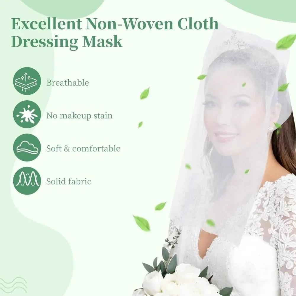 100Pcs Disposable Face Makeup Protector Hood Makeup Clothing Protector  for Women Dressing
