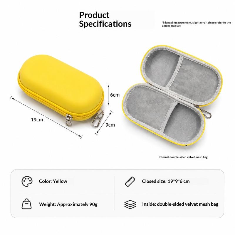 Shockproof Hard Shell Double Glasses Case Lightweight Portable Dual Eyewear Storage Box for Sports Cycling Running Use
