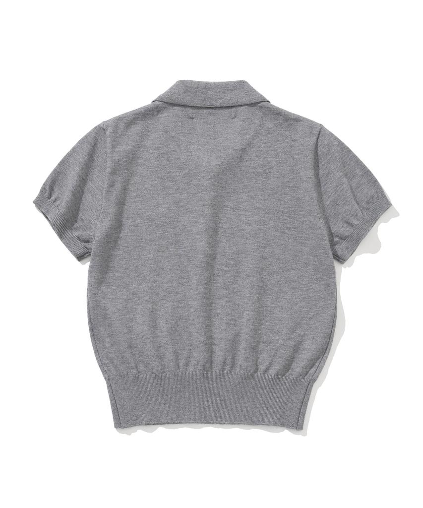 KNITTED (W) Basic Essential Washable Collared Knit Grey