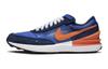 Waffle One Cushioning Slip Resistant Abrasion Resistant Low Top Casual Shoes GS Blue Orange DC0481-402