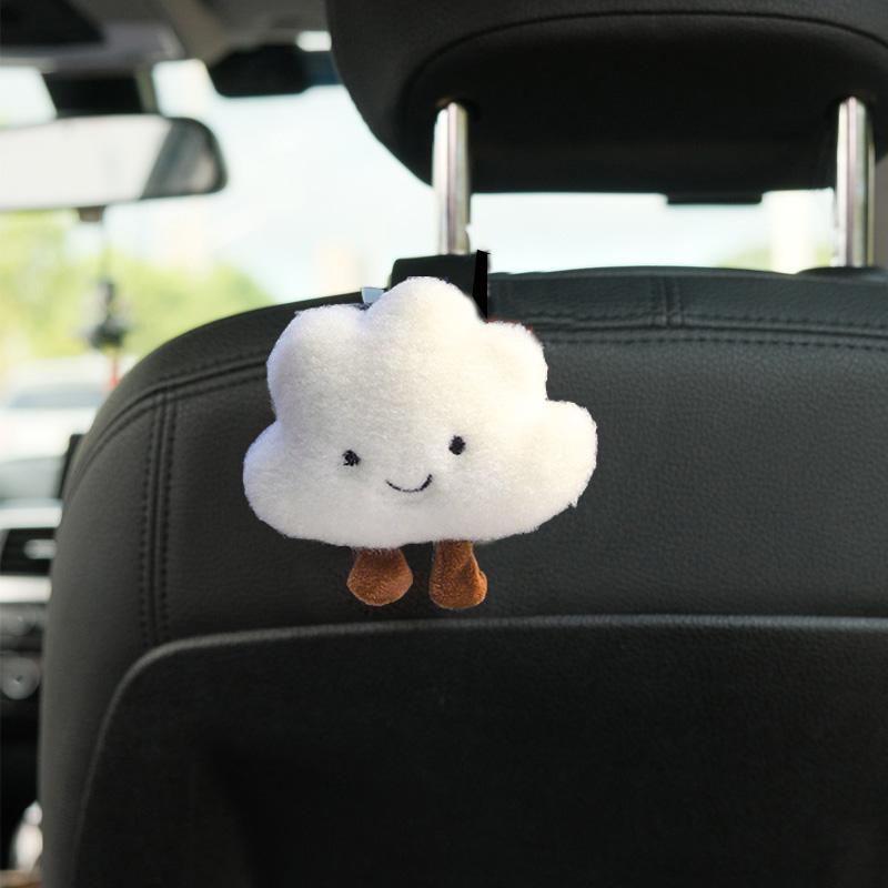 

Милая мультяшная шляпа с бантом и облаком, крючки для спинки сиденья автомобиля, органайзер для подголовника автомобиля, вешалка для продуктовой сумки, автоукрашение