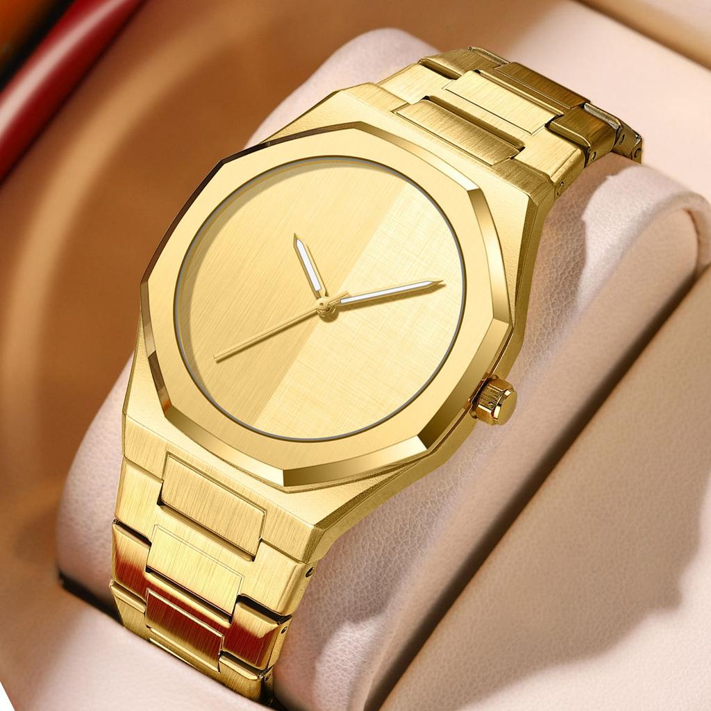 Strictly Selected Fashion Big Gold Watch Octagonal Watch Oak Men'S Royal Watch Steel Belt Quartz Watch
