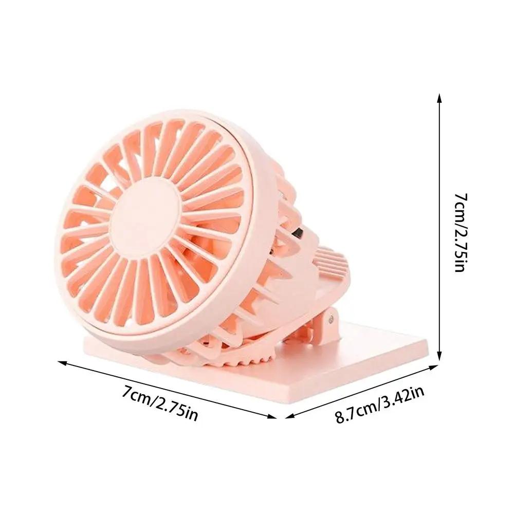 1pc Solar Powered Portable Hand Clip Fan USB Rechargeable Mini Fan Clip On Air Cooling Fan For Summer Outdoor Hiking Camping