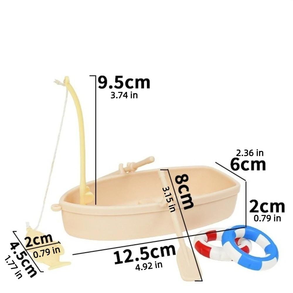 Mini Fishing Boat Model Nautical Style Simulated Boat Ornaments  DIY Home Ornament