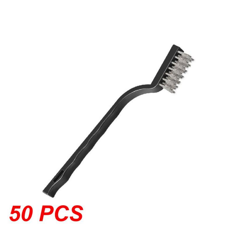 10/50/100 STK Trådbørste i rustfritt stål Slitesterk Effektiv rengjøring Tråd av rustfritt stål + Abs Praktisk håndtak 12g høy kvalitet
