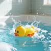 1 A swimming duckling with a smooth surface, exquisite details in the shape of the duck, and smooth swimming. It can be used in a family bathtub