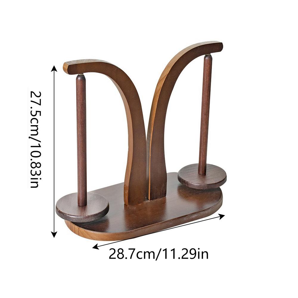 Wooden Yarn Holder Magnetic Rotating Yarn Ball Stand Knitting Tools Wool Ball Winder Rotation Spinner Crochet Yarn Holder