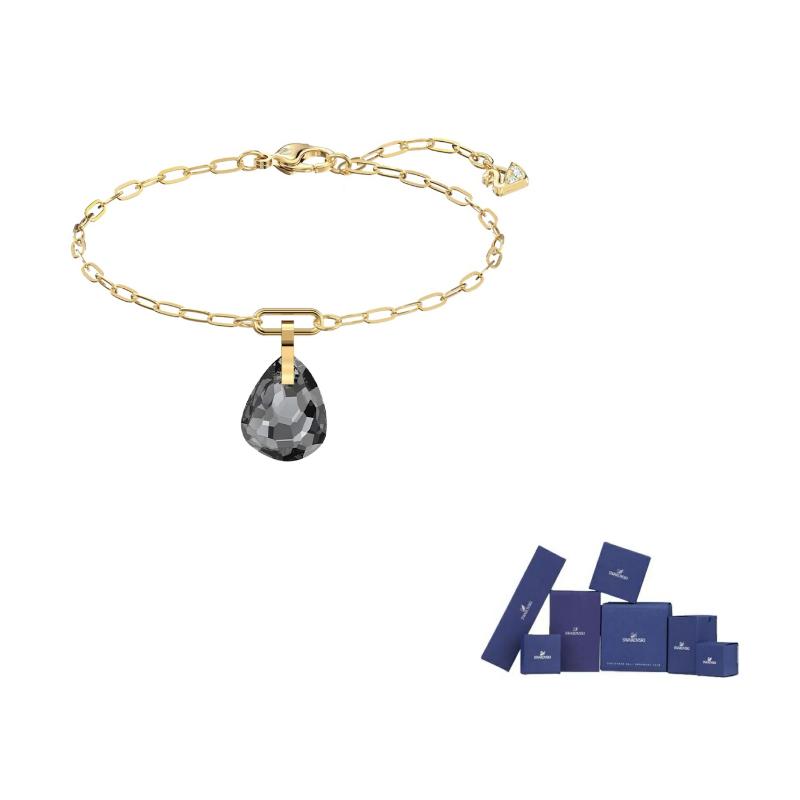 Swarovski T-Bar Armband Graues Wassertropfen-Armband Damenarmbänder 5566149 Box (Random Color) beige