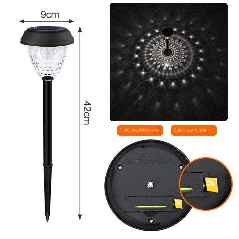 New Solar Powered Floor Mounted Lamp, Outdoor Courtyard Decoration, Garden Landscape Atmosphere, LED Waterproof Lawn Lamp