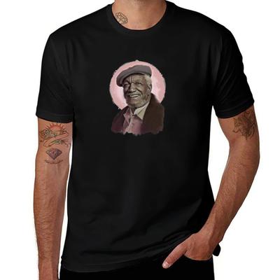 Redd Foxx Famous Standup Comedian Portraits Tshirt Comfortable Work Wear Tee