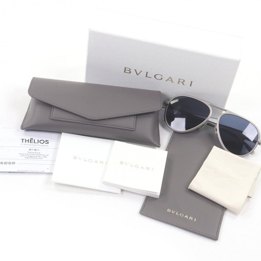 Excellent BVLGARI sunglasses Octo Finissimo Aviator Matt gray BV40020U Used