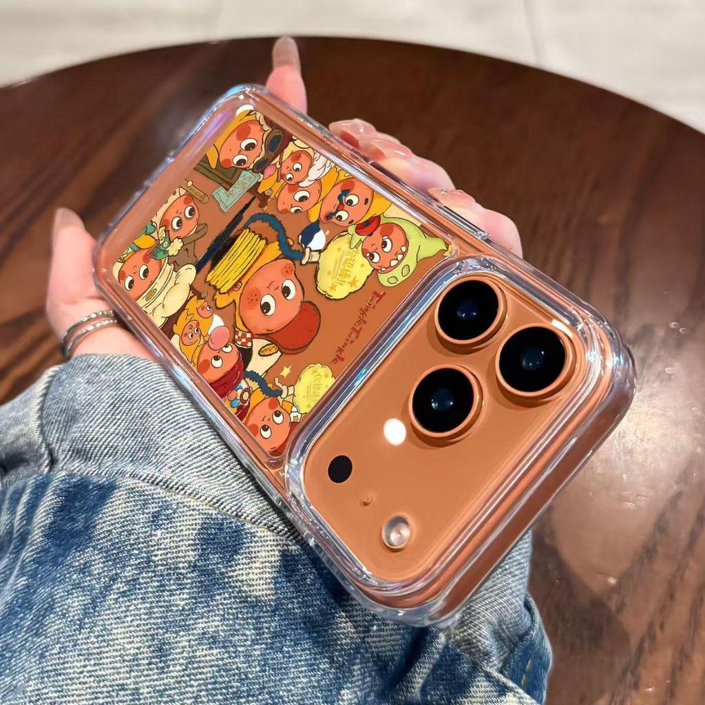 Starry Orange Star People Phone Case for iPhone 11-17 Pro Max