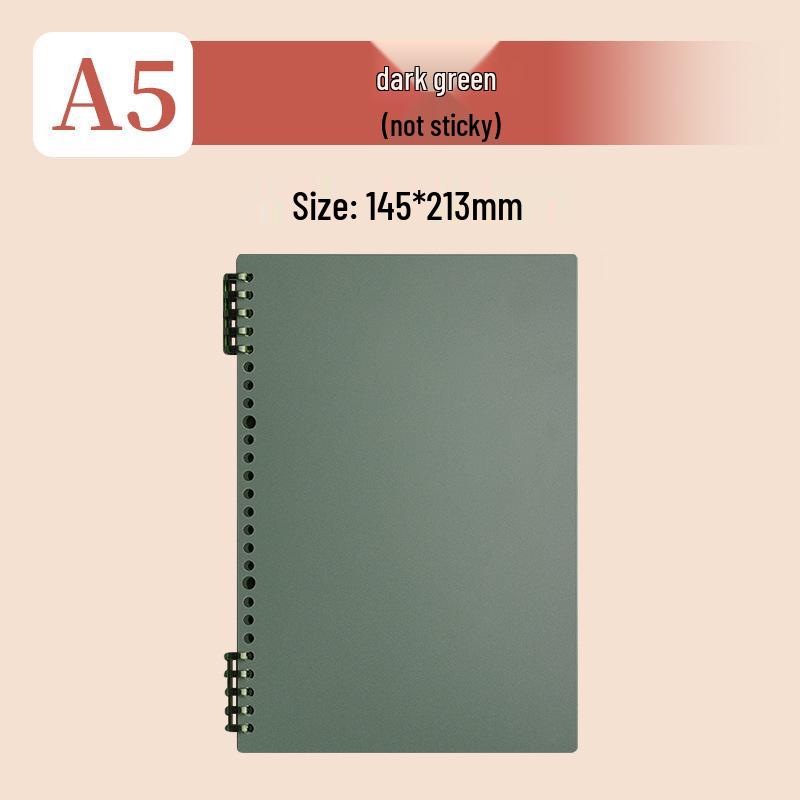 Detachable Loose-Leaf Notebook Cover with Ring Binder and Coil Binding Punch (Ring Clasp Sold Separately)