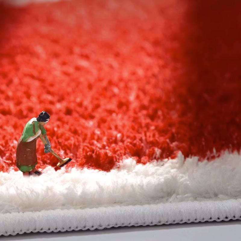 Christmas Living Room Decoration Rug Large Area Anti-slip Mat Fluffy Soft Children Rugs Cute Cartoon Bedroom Decor Plush Carpet