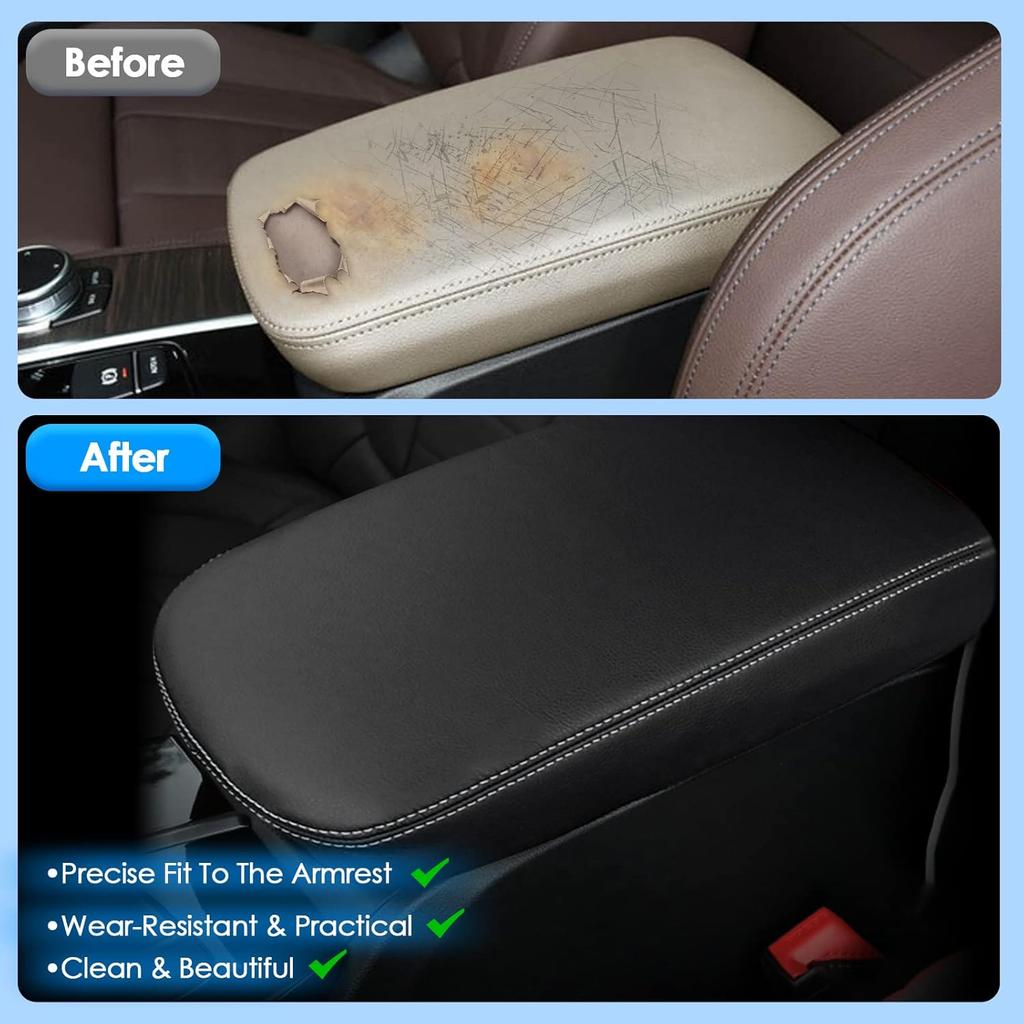 Center Console Cover for BMW X3 (2018-2024)/for BMW X4 (2019-2025), for BMW X3 X4 (sDrive30i/xDrive30i/M40i/M), Waterproof&Comfy Leather Armrest