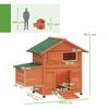 Wooden Chicken Coop with Nest, Waterproof Roof, Removable Tray, 2 Perches, Ramp, Window, for 2 Chickens, Ducks, Orange