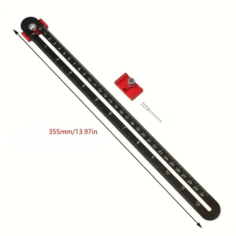 

Woodworking Drawing Compass Circular Drawing Ruler Measurement Tool High Precision Woodworking Scribe Gauges Industrial Drawing 1pcs чёрный