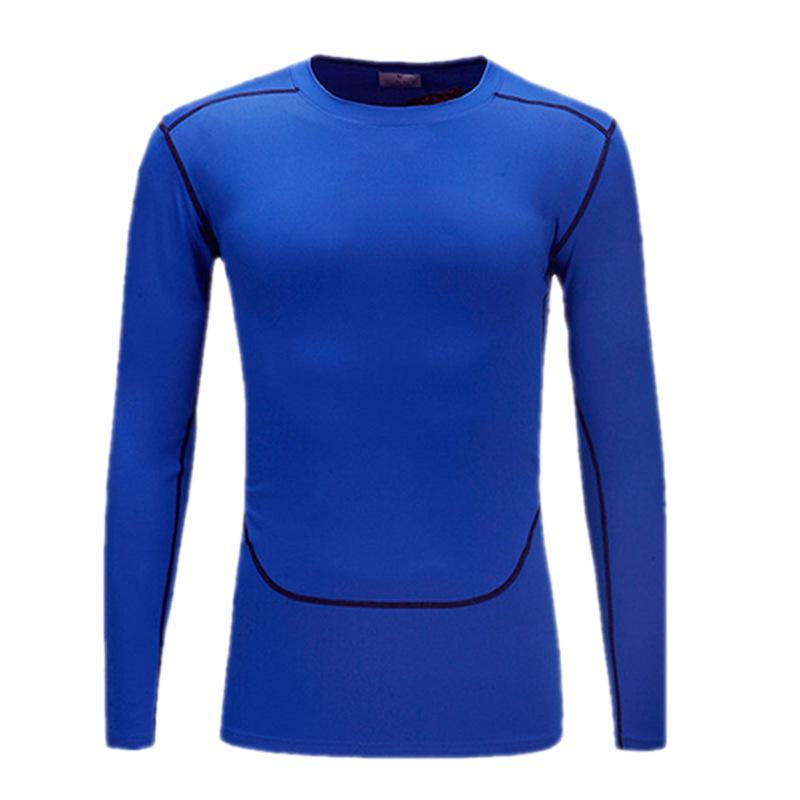 High Elastic Breathable Compression Sports Tights - Long Sleeve, Quick Drying, Solid Color for Basketball & Running