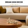 Dream Sign Décor, Decorative Items For Home Living Room, Metal Word Sign