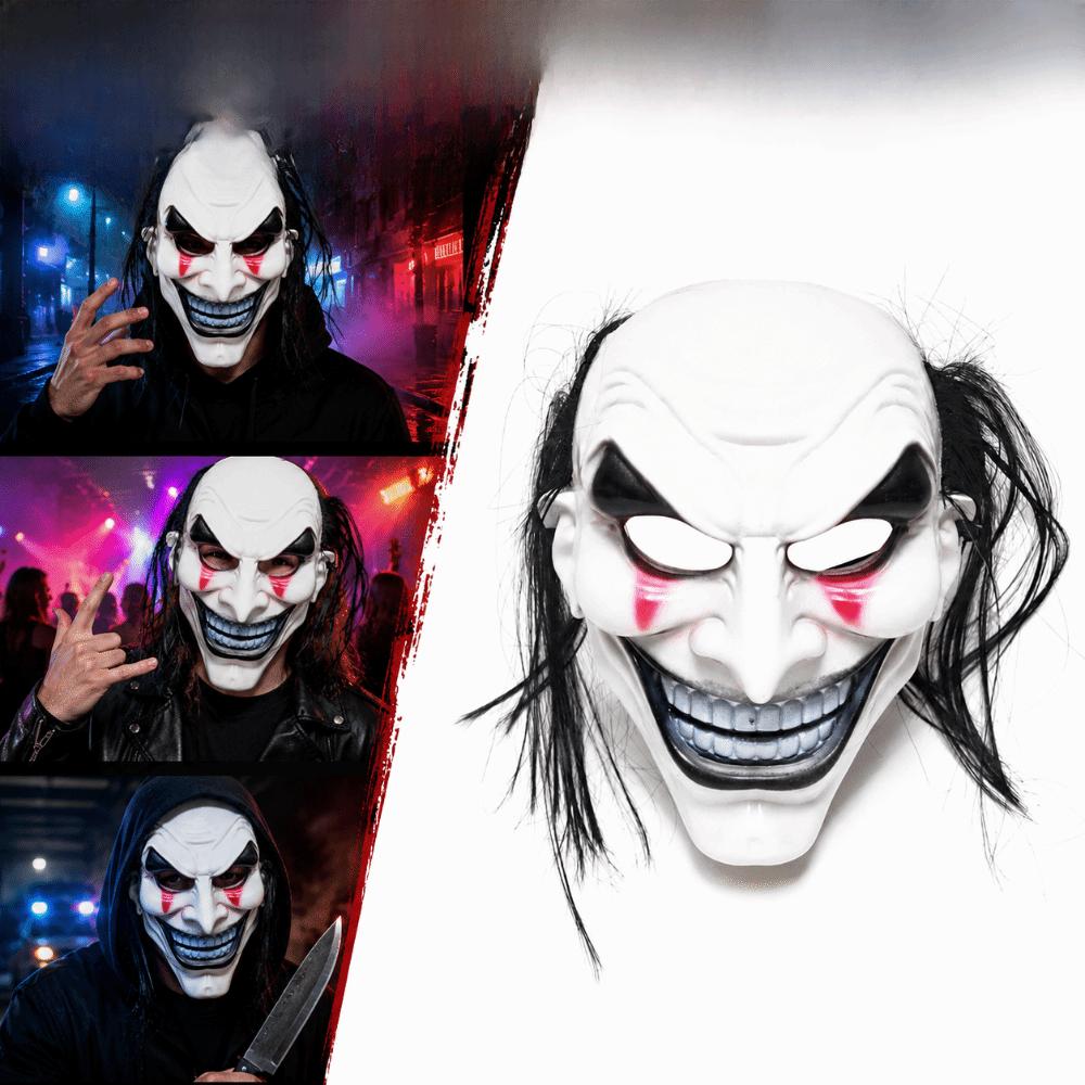 Spooky Halloween Mask Smile Face Terrifying Cosplay Mask Party Gift Full Face Mask  Male Female