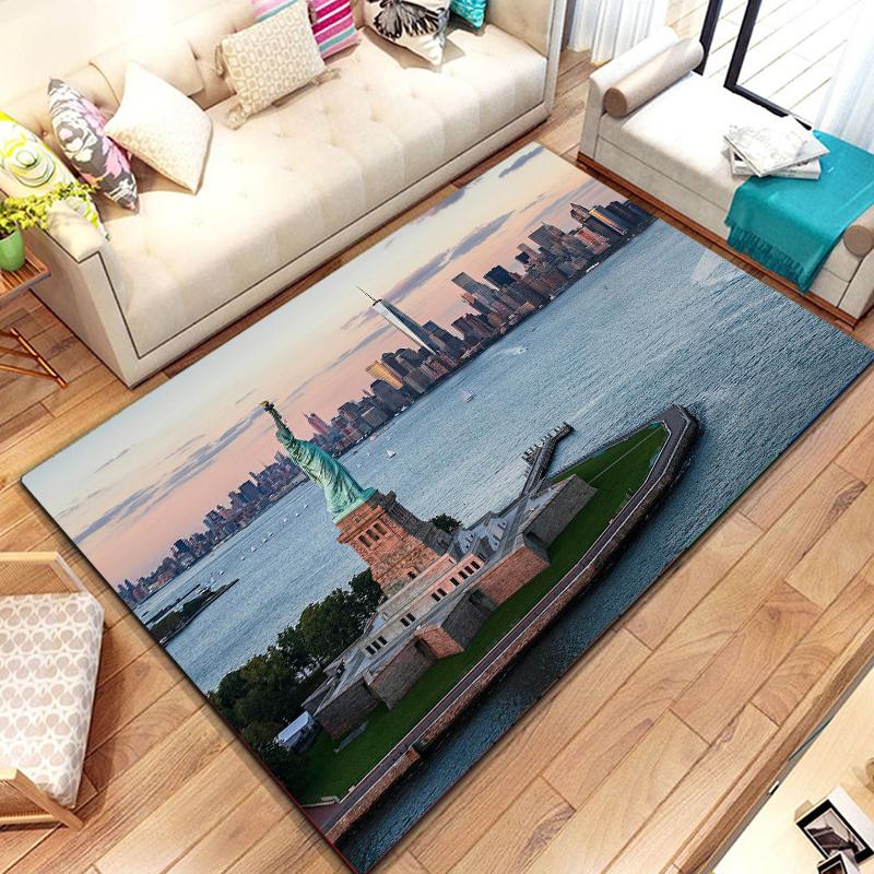 New York City Street View Carpet for Kitchen Bathroom Non-Slip Mat Balcony Child Kids Bedroom Living Room Decor Floor Area Mats