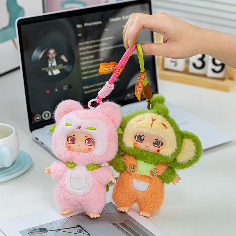 Niedlicher Vinyl Plüschpuppen Schlüsselanhänger Taschenanhänger Deko Stofftier Geburtstagsgeschenk