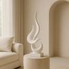 Home Décor Fire Shape Table Decorating Matte Finish Ceramic Figures - (White)