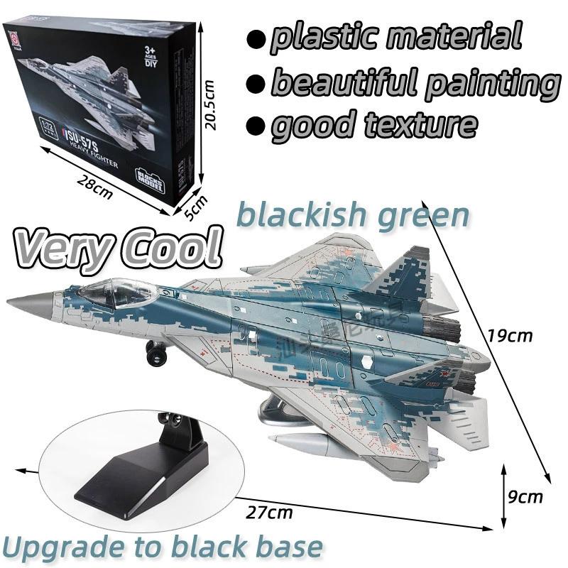 DIY Assemble Model Aircraft Fighter SU57 Plane Model EC665 AH64 Copter Desktop Decor Tank 3D Puzzle Assembly Aircraft Ornament