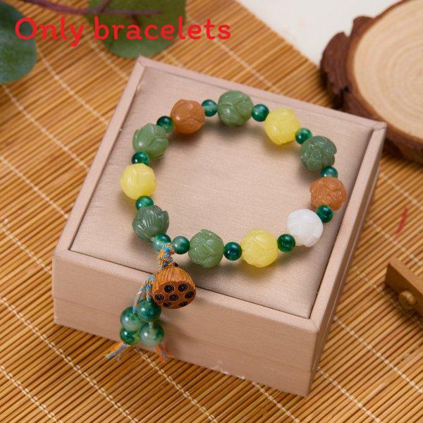 

Vintage Lotus Beaded Bracelet For Gift Giving Style D
