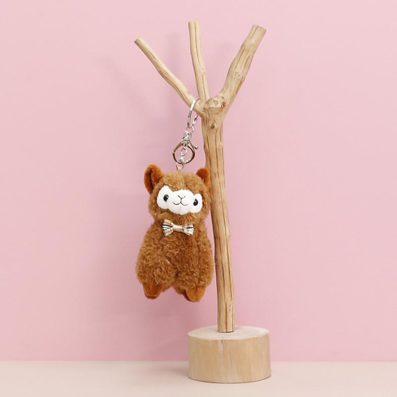 Tie Plush Cute Alpaca Doll With Pp Cotton Filling Perfect For Birthday Surprises