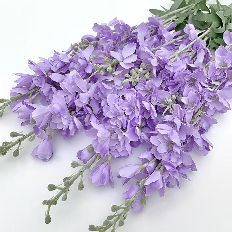 Artificial Delphinium Grass Artificial Flower Branch Home Decoration Wedding Floral Materials Banquet Event Prop A4372