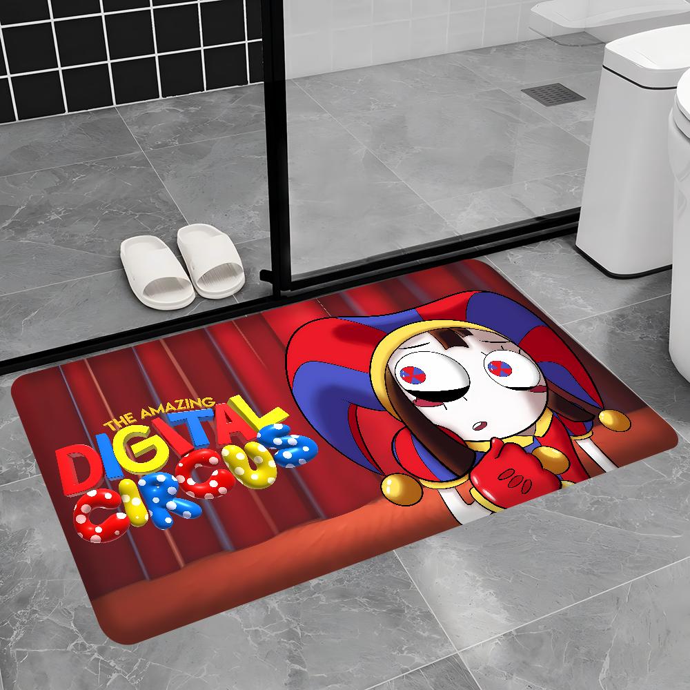 THE A-AMAZING D-DIGITAL CIRCUS Cartoon Bathroom Mat Kids Room Bedroom Decoration Balcony Anti-Slip Doormat Living Room Bedside