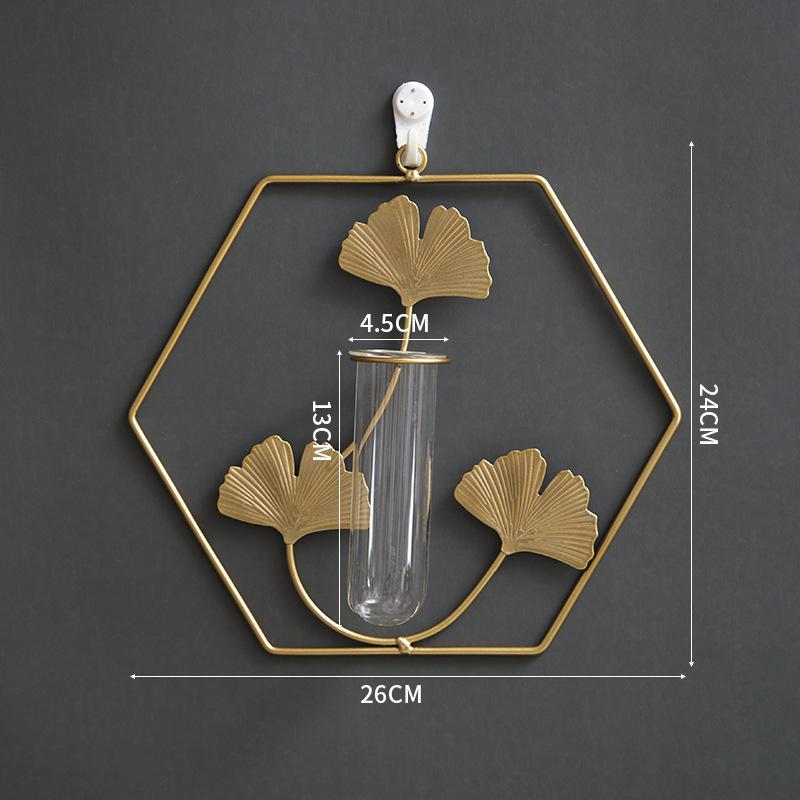 Железное искусство Инс, Ваза для сухоцветов, Настенное подвесное украшение, Декорация, Подвесное украшение, Дом, Гостиная, Фон