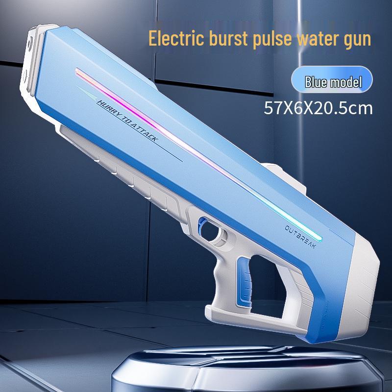 Pulse Light High-Pressure Electric Water Gun: Continuous Fire Toy for Kids & Adults with Large Capacity