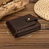 Leather Short Wallet Multi-Card Zipper Wallet For Men And Women Cowhide Wallet With Change Bag Wallet