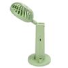 Portable Handheld Fan 3 Speed Wind Mini USB Rechargeable Fan with Cosmetic Mirror Phone Holder for Office Green