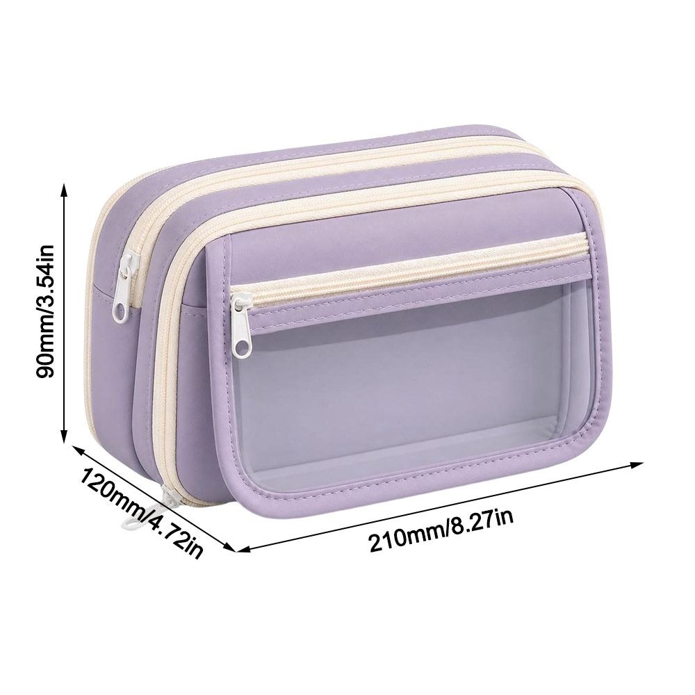 Large Capacity Pen Bag Multi-Pockets Stationery Bag Durable Pencil Case