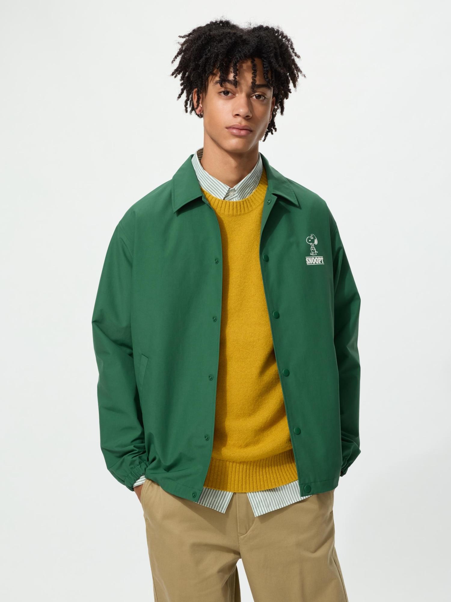 Куртка-коуч Uniqlo Peanuts 55 GREEN/MEN S