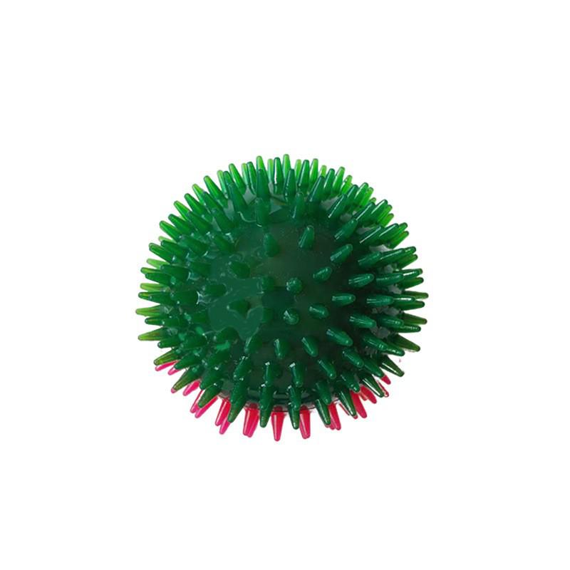 Elastic Spiky Rubber Teething Toy: Bite-Resistant Interactive Ball with Sound for Pet Teeth Cleaning