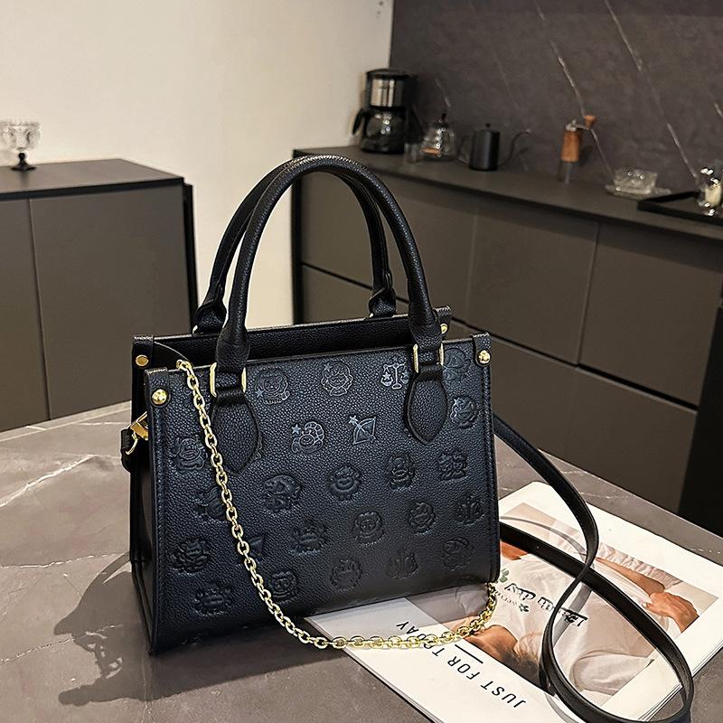 

Premium texture cute versatile shoulder bag women s summer new chain messenger tote bag чёрный