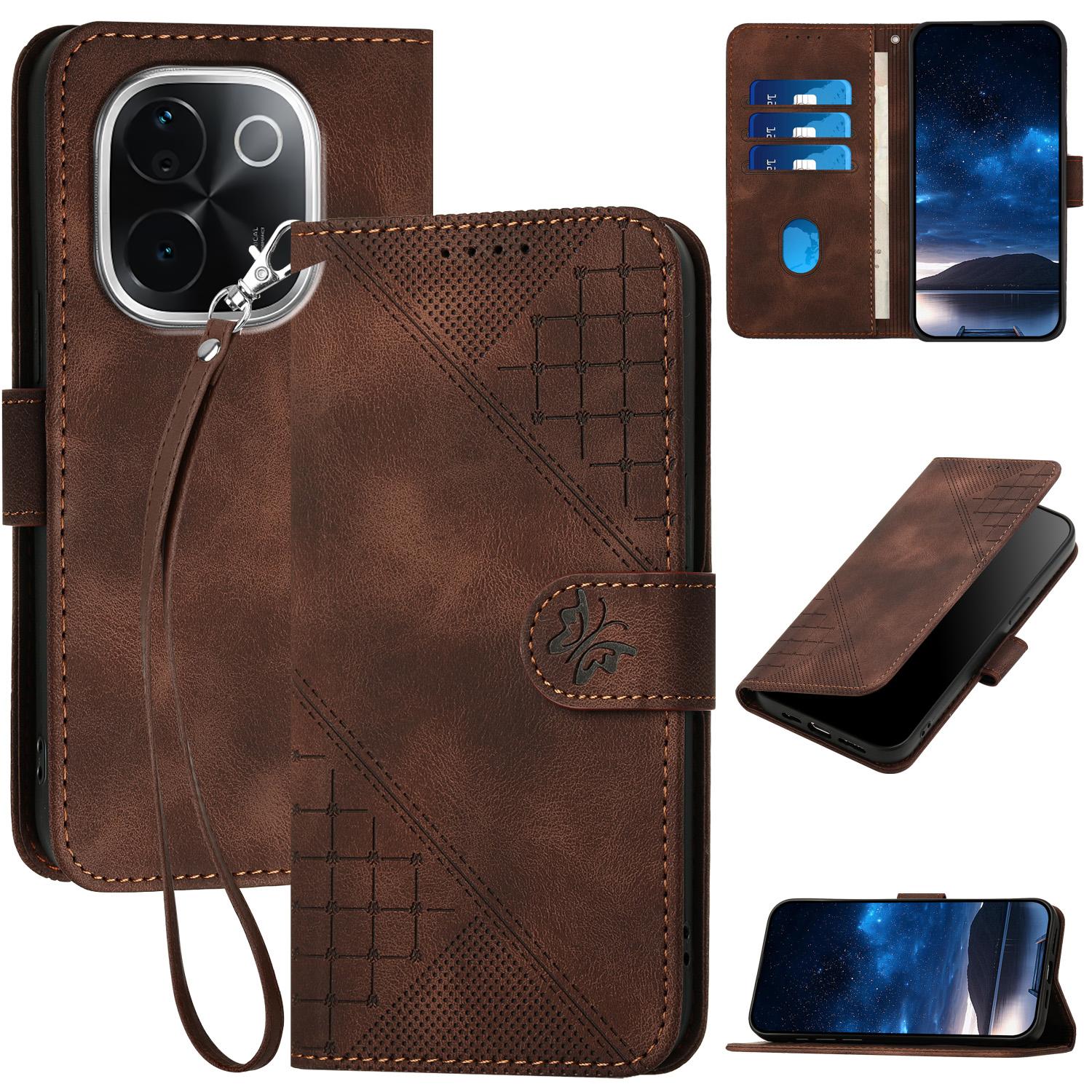 

YX0080 For vivo T3 Pro 5G/iQOO Z9s Pro 5G Case Butterfly Imprint Leather Wallet Phone Cover F