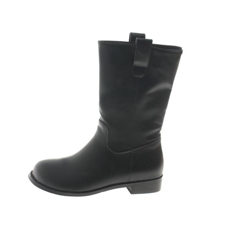 

Женские сапоги в ковбойском стиле на низком каблуке, модные туфли с пряжкой на ремне в стиле ретро, осень-зима, женские короткие сапоги в рыцарском стиле 40