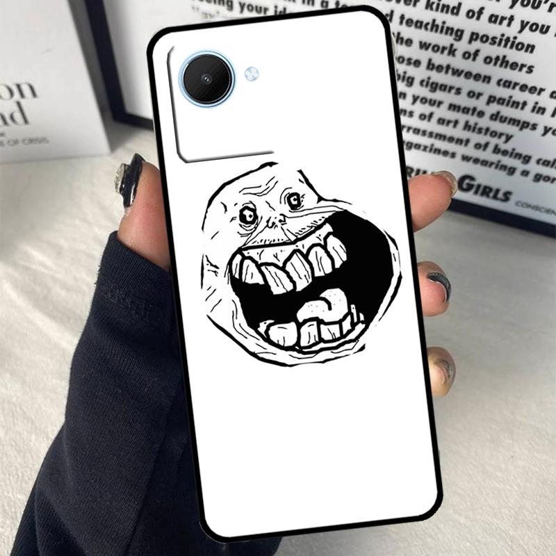 Troll Face Meme For Realme 15 14 10 11 12 13 Pro Plus C65 C67 C71 C63 C61 C55 C51 C53 C75 GT6 GT7 Pro Case